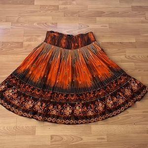 H&M 🧡💛🤎Orange & Gold Midi Skirt🤎💛🧡